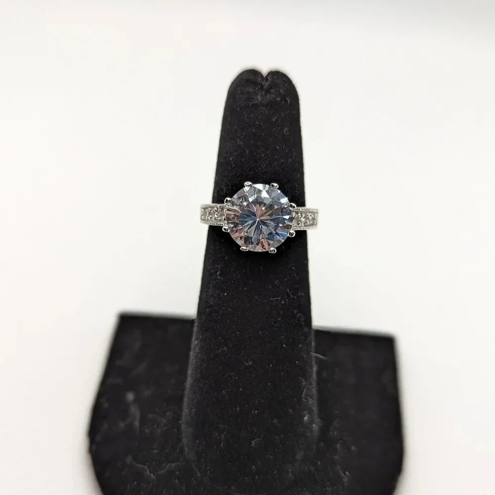 925 Round cut solitaire ring - Picture 5 of 5